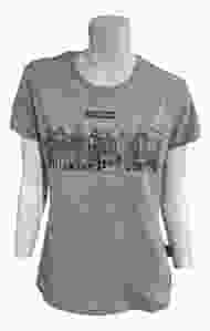 Dames T-Shirt Grijs Amsterdam Huisjes