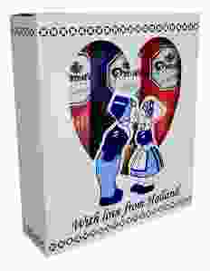 Kussend paar kadodoosje met droste