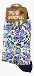 Dames Sokken Delfts Blauw Bloem 35-41