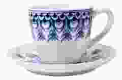 Espresso Kop & Schotel Paauw Blauw