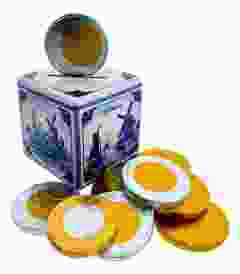 Delfts blauwe Spaarpot met Chocolade geschenk