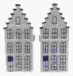 Peper -en Zoutstel Grachtenhuisjes