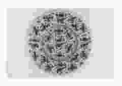 Placemat "Bord van Faience, in blauw met bloemen en vogels"