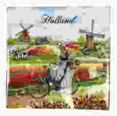 Servetten boerin op de fiets