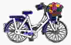 Magneet Metalen Fiets Draaiende Wielen Holland DB 9cm 