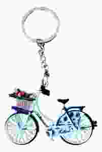 Sleutelhanger "Delfts Blauwe fiets met mand"  - Holland
