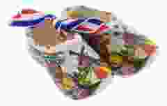 Gekleurde keramieke Tulpen klompjes, 5cm