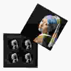 Glasmagneten Cadeaudoosje "Meisje met Parel"