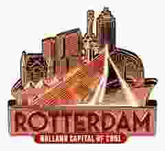 Koelkastmagneet "Rotterdam - Capital of Cool" Goudkleurig
