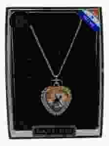 Ketting Goud "Hart met Landschap en Kristallen"