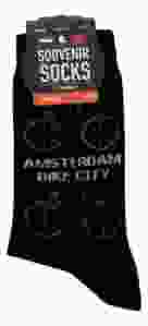 Heren Sokken "Amsterdam Bike City - Zwart" - 40-46