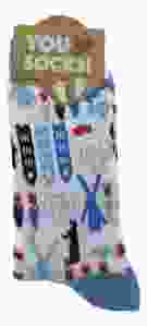 Heren Sokken "Grachtenhuisjes Wit/Blauw" - 40-46