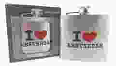 Heupfles "I Love Amsterdam"