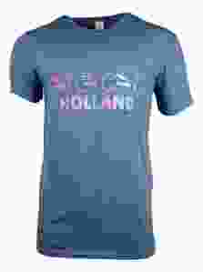 T-shirt Holland Fietsen patch, blauw