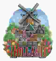 Koelkastmagneet Molen Holland  (Draaiende Wieken)
