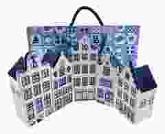Cadeauset Setje Delfts Blauwe Keramieken Huisjes 
