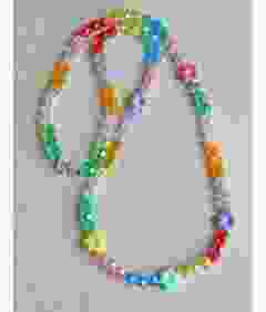 Ketting facetgeslepen acryl kralen