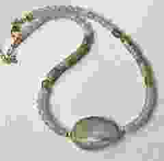 Ketting Aventurijn en Serpentijn met speciale Agaat 