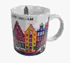 Mok Grachtenhuis kleur in kadodoosje