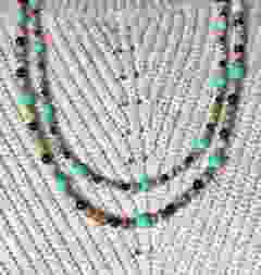 Dubbele ketting Jaspis en Agaat