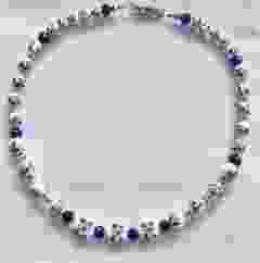 Ketting verschillende delftsblauwe kralen