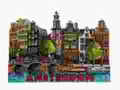 Koelkastmagneet Amsterdamse Grachten