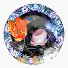 Wandbord "bloemen van de Gouden Eeuw", 20 cm 