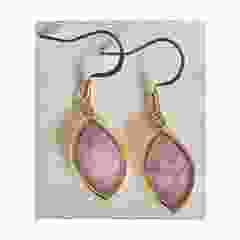 Oorbellen Lepidoliet, 22x12mm