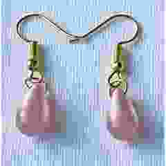 Oorbellen roze-lila druppel