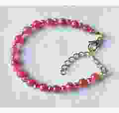 Armband roze 6mm jadekralen