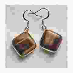 Oorbellen Tijgeroog 24x20mm