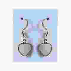 Oorbellen kleine rozekwarts hartjes