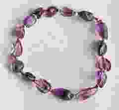Armband Amethist onregelmatige kralen, 17cm