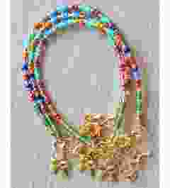 Armbandje met 3mm Miyuki kraaltjes in verschillende kleuren