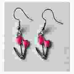 Oorbellen roze-rode tulpjes