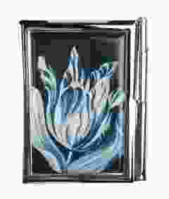 Notitieblokje Tulp in metalen kaft. In doosje.