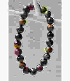 Bracelet 8mm Tiger eye beads in several colors with leopard bead
