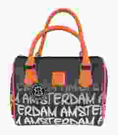 Robin Ruth Penelope tas Amsterdam zwart/oranje