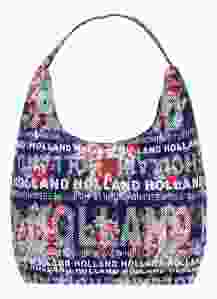 Schoudertas Julia L Holland in wit/blauw van Robin Ruth