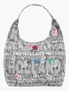 Schoudertas Julia L Holland in wit/lichtblauw van Robin Ruth