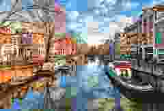 Postkaart herfst in Amsterdam