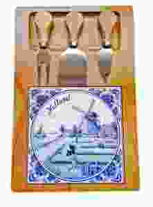 Kaasplank met bestek set