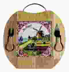Kaasplank met messen "Holland", 27 cm 