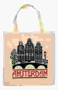 Shopper - Katoen "Amsterdam Canalhouses"