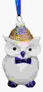 Kerstversiering "Kerstuiltje met muts"