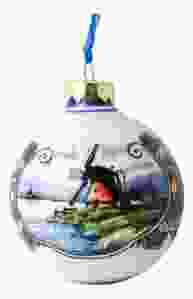 Kerstbal "Molenlandschap" - Kleur - 7 cm 