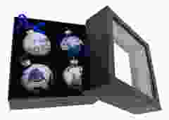 Grote 2025 Luxe Kerstballen Set van 4 in Cadeauverpakking