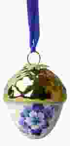 Kersthanger "Nootje" met gouden dop