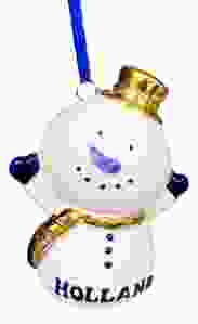 Kerstversiering "Sneeuwman met muts"