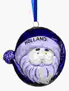 Kerst Ornament Kerstman rond met muts 